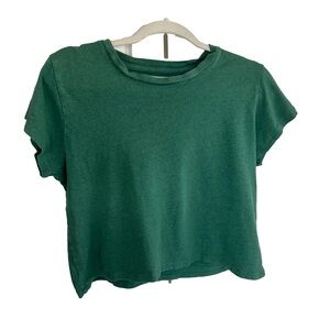 Mollusk Hemp Surf Women's Green Baby Tee Small